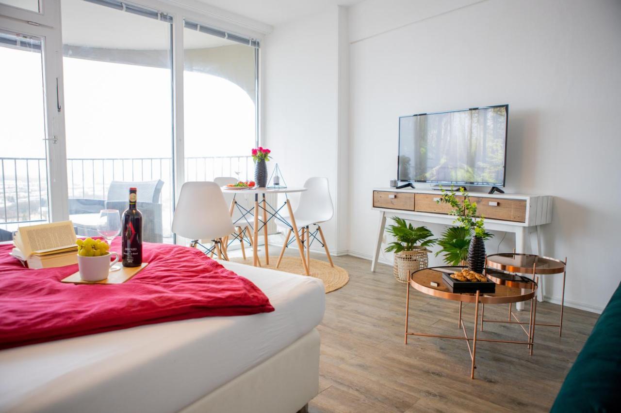 Modernes Apartment Mit Tollem Blick Ueber Die Stadt 아우크스부르크 외부 사진