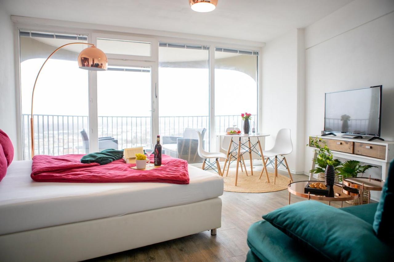 Modernes Apartment Mit Tollem Blick Ueber Die Stadt 아우크스부르크 외부 사진